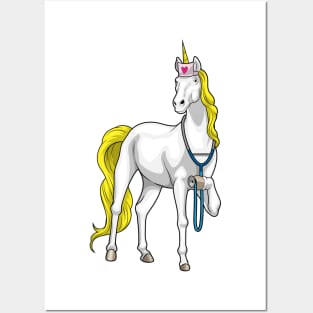 Unicorn Nurse Stethoscope Posters and Art